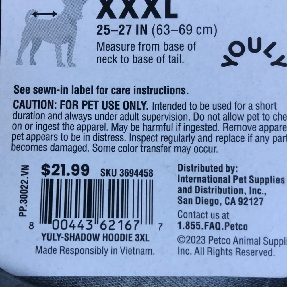 NWT Youly hoodie Hooman Shadow Sweatshirt XXXL